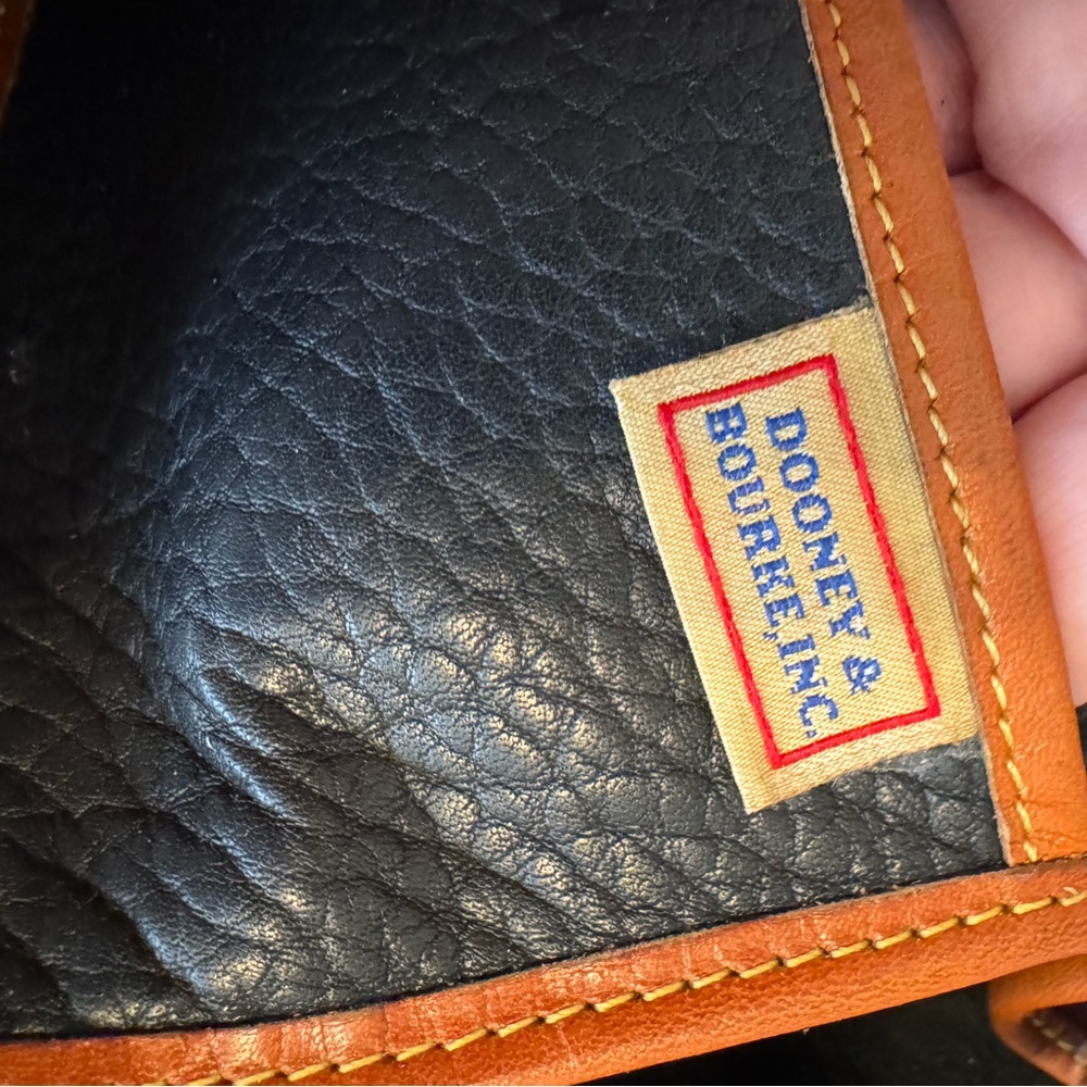 Dooney & Bourke Vintage 1980s Shopper Tote Bucket Bag Brown Canvas & Leather - Picture 8 of 12